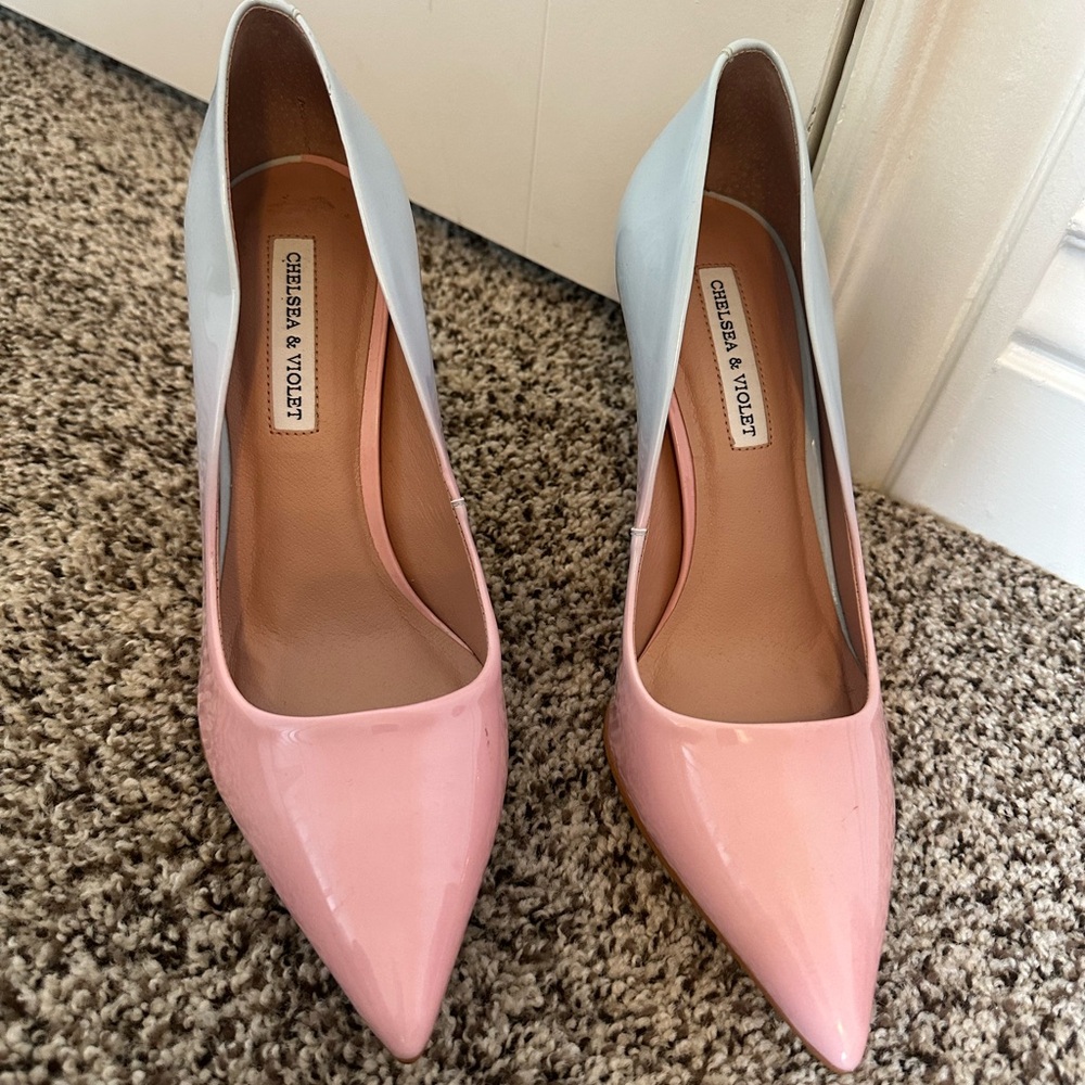 Pink and White Women's Heels - Picture 7 of 7